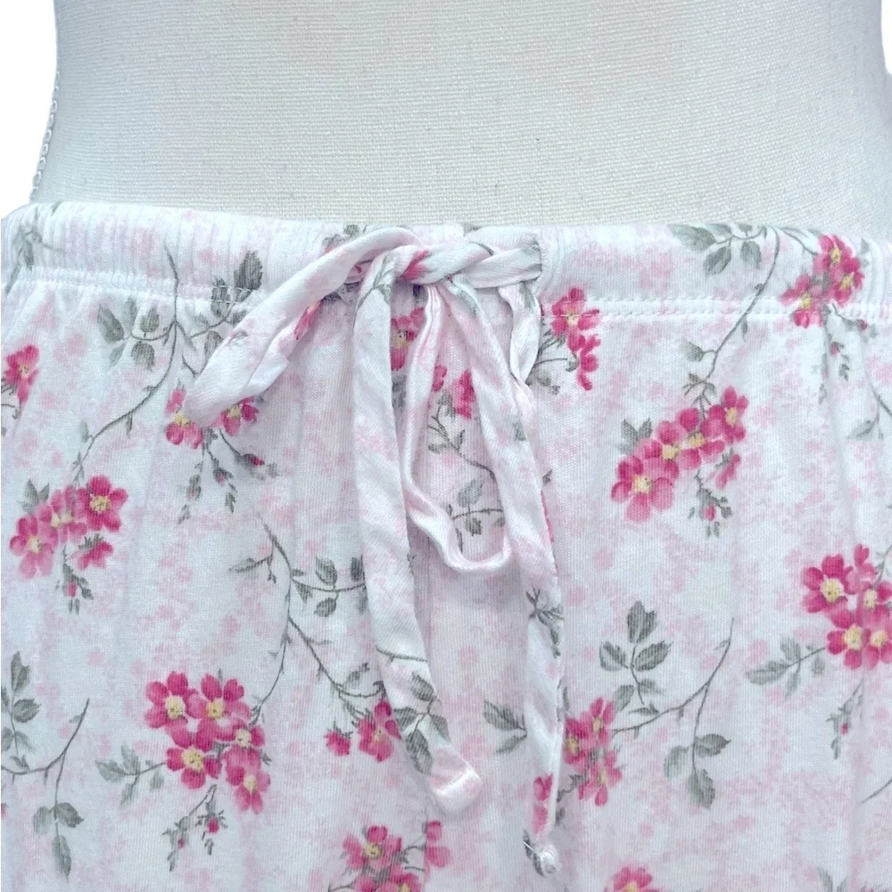 Lauren Ralph Lauren Floral Pajama Set Pink White Cottagecore Small - Picture 8 of 11